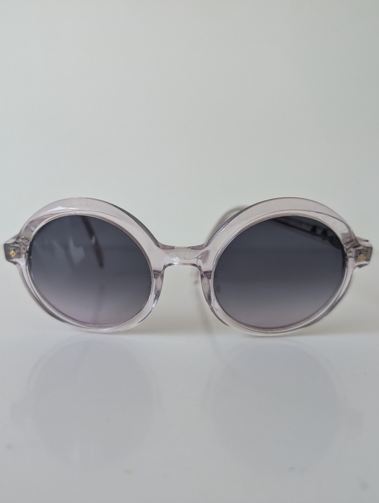 RARE LEITH X Warby Parker Rare Round Sunglasses with Gradient Violet Lenses